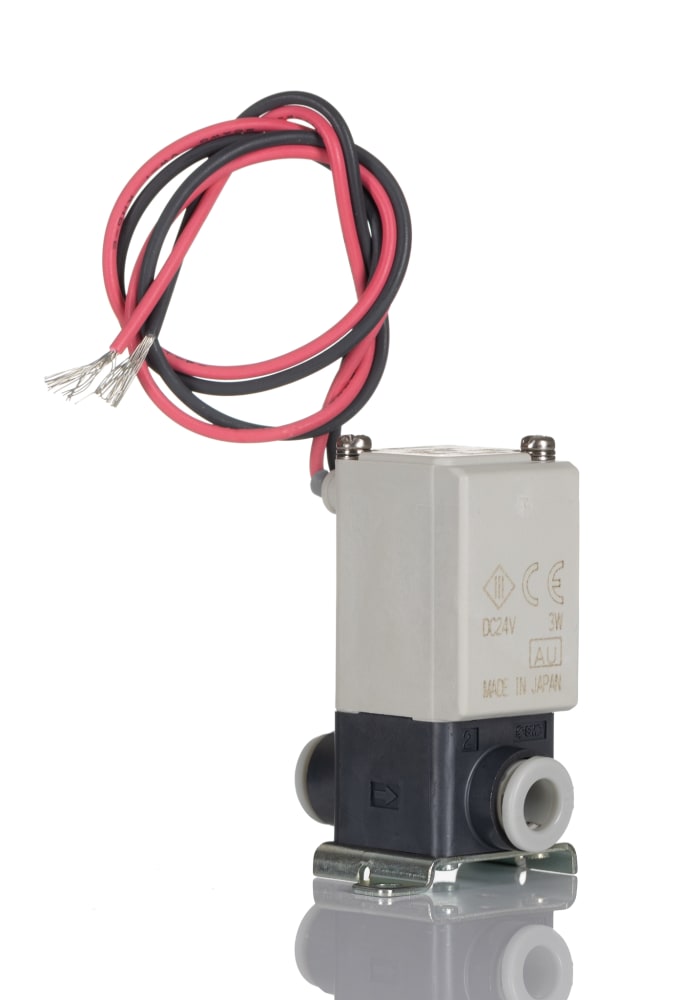 SMC 2/2 Pneumatic Solenoid Valve - Solenoid/Spring One-Touch Fitting 6 mm VDW Series 24V dc