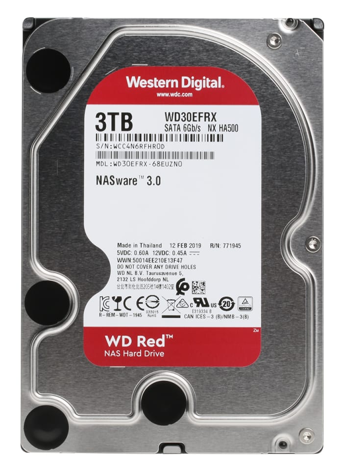 WD30EFRX Western Digital | Western Digital Red 3 TB Internal Hard Drive |  893-6875 | RS Components