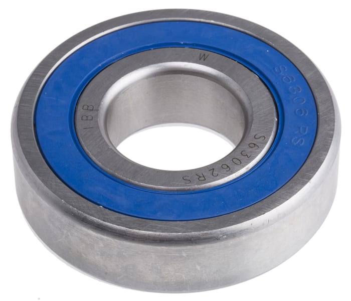 RS PRO SS6306-2RS Single Row Deep Groove Ball Bearing- Both Sides Sealed 30mm I.D, 72mm O.D