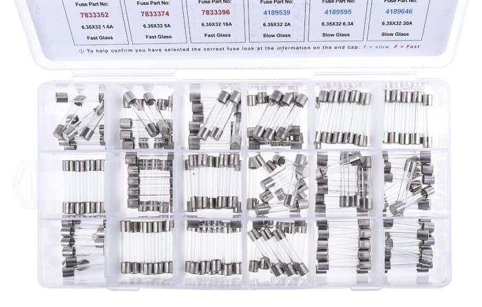 RS PRO | RS PRO F, T Fuse Kit | 893-8534 | RS Components
