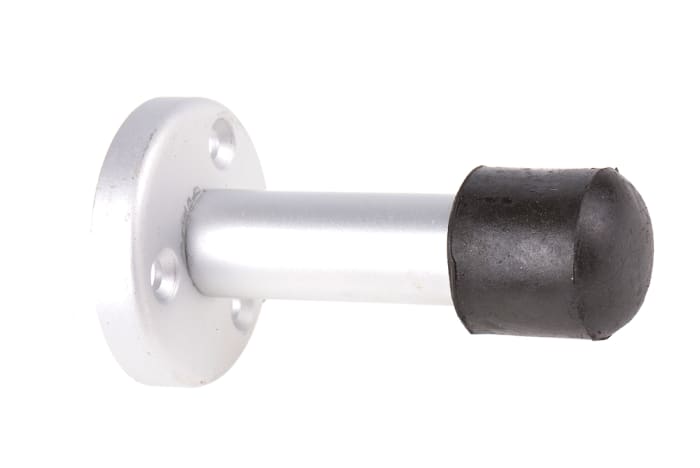 RS PRO Silver Aluminium Base-Board Door Stop