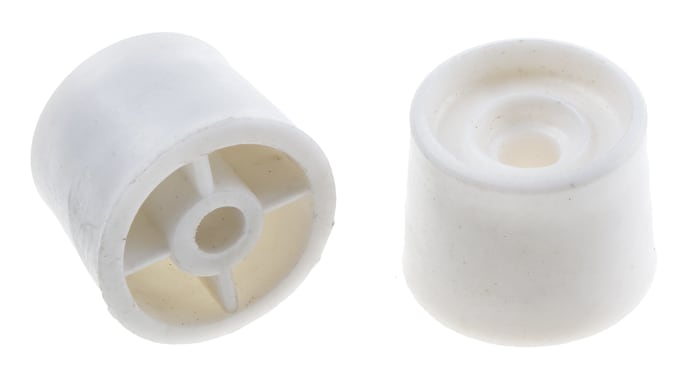 RS PRO White PVC Bumper Door Stop, 25mm Diameter
