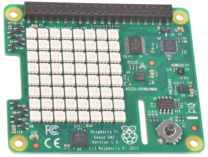 Détection HAT avec Matrix à LED et capteurs environnementaux pour Raspberry PI