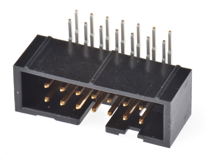Hirose HIF3FC Series Right Angle Through Hole PCB Header, 14 Contact(s), 2.54mm Pitch, 2 Row(s), Shrouded