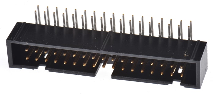 Hirose HIF3FC Series Right Angle Through Hole PCB Header, 34 Contact(s), 2.54mm Pitch, 2 Row(s), Shrouded