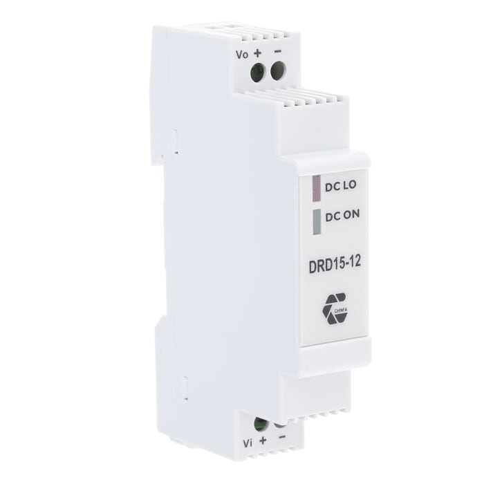 Chinfa DIN Ray Pano Montaj Güç Kaynağı, 9 → 36 V dc / 24V dc, 15W, G/Ç İzolasyonu: 1,5kV dc