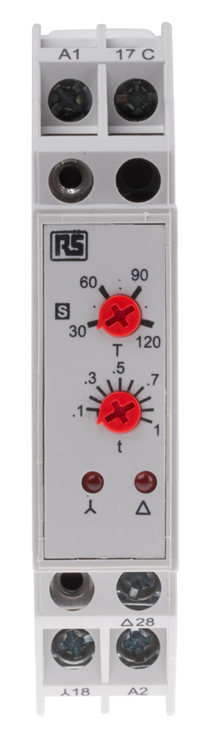 RS PRO DIN Rail Mount Timer Relay, 115V ac, 2-Contact, 3 → 120s, 1-Function, SPST