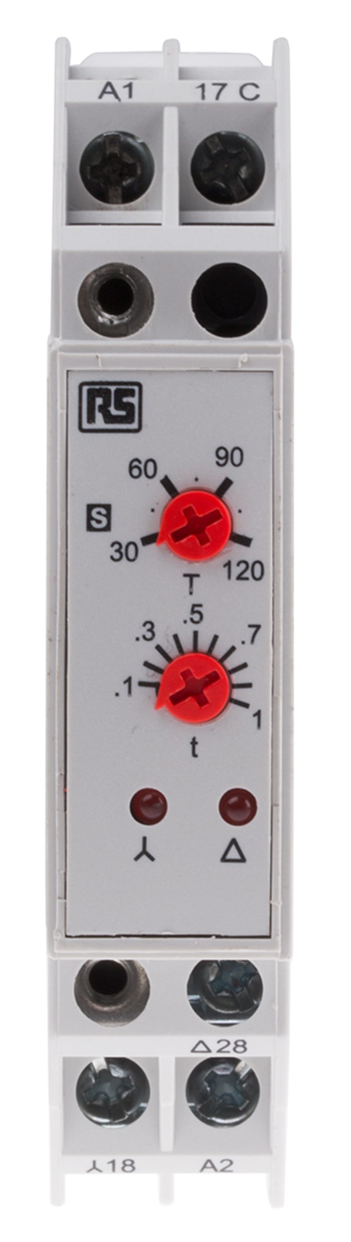 RS PRO DIN Rail Mount Timer Relay, 240V ac, 2-Contact, 3 → 120s, 1-Function, SPST