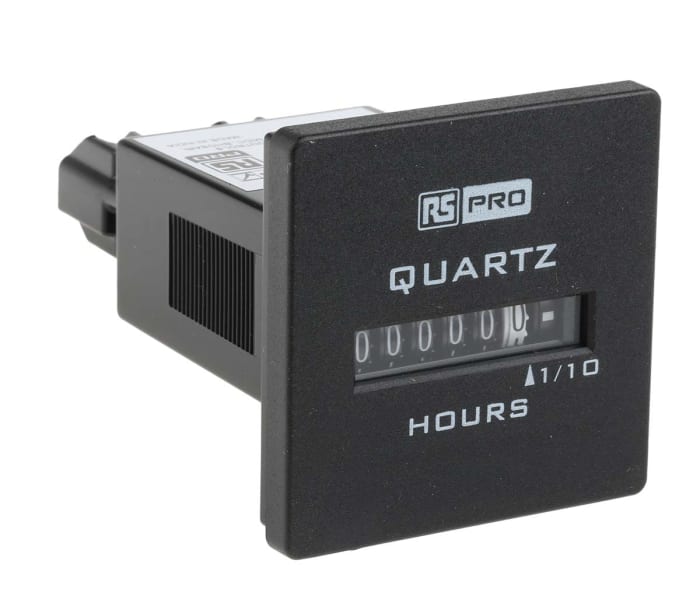 RS PRO Hour Meter, 6 Digit Analogue, 50Hz, 90 → 264 V ac