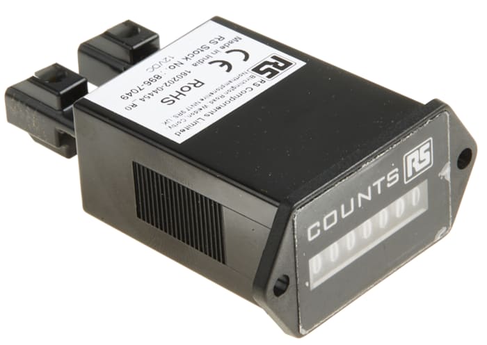 RS PRO Impulse Counter, 7 Digit, 10Hz, 12 V dc