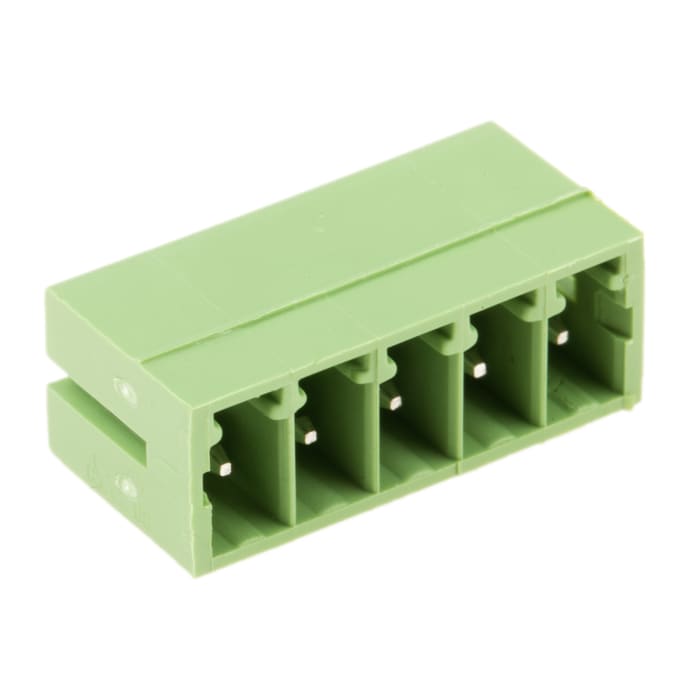 RS PRO, 3.5mm Pitch, 5 Way, , Pluggable Terminal Block, Header, Through Hole, Solder Termination