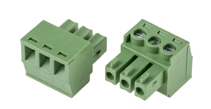 RS PRO, 3.81mm Pitch, 3 Way, , Pluggable Terminal Block, Plug, Through Hole, Screw Termination