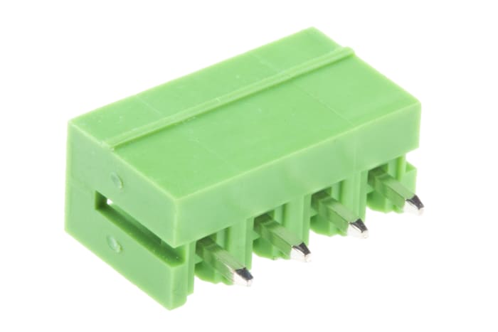 RS PRO, 3.81mm Pitch, 4 Way, , Pluggable Terminal Block, Header, Through Hole, Solder Termination