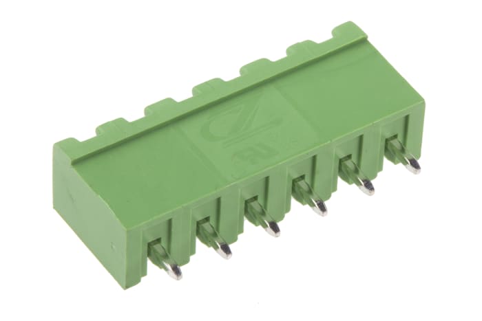 RS PRO CTB9302 Series Pluggable Terminal Block, 6-Contact, 5 mm Pitch, 1 Row