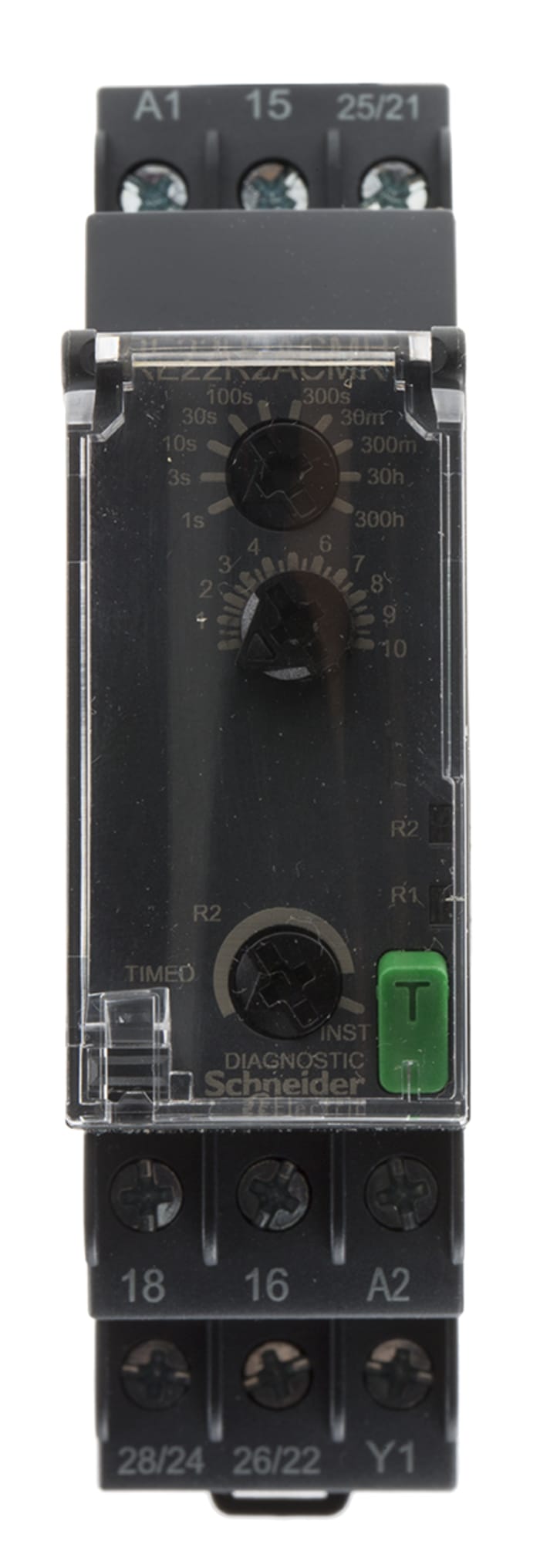 Schneider Electric Harmony Time Series DIN Rail Mount Timer Relay, 24 → 240V ac/dc, 2-Contact, 0.05 → 1s,