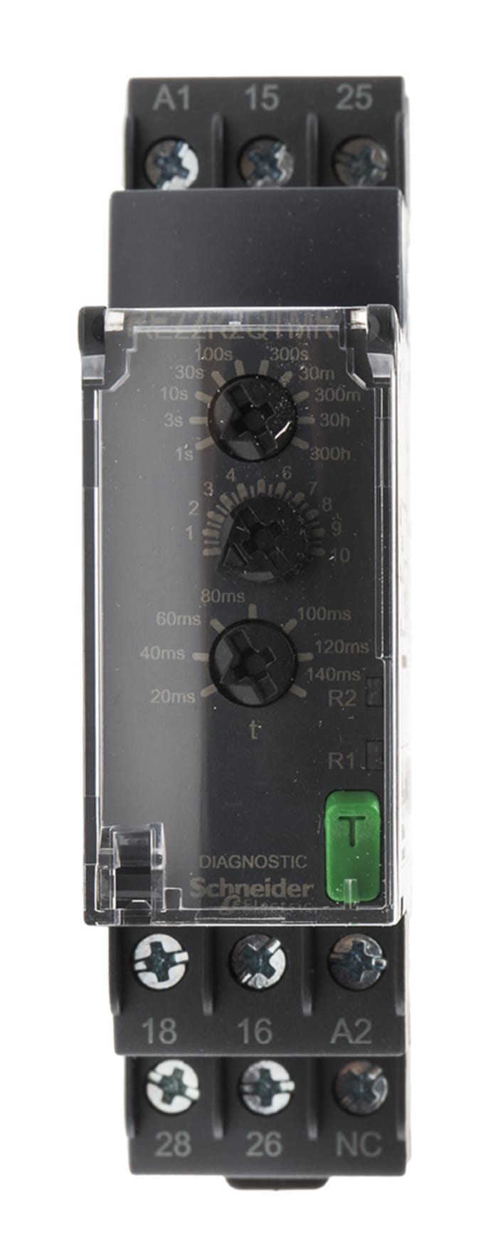 Schneider Electric Harmony Time Series DIN Rail Mount Timer Relay, 24 → 240V ac/dc, 2-Contact, 0.05 → 1s,