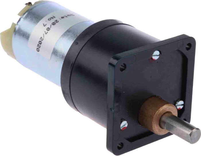RS PRO Brushed Geared DC Geared Motor, 12 V dc, 600 mNm, 5 rpm, 6mm Shaft Diameter