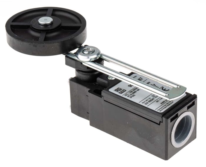 Final de carrera con Palanca de rodillo ajustable RS PRO, DPST, NA/NC, 400V, 10A, IP65