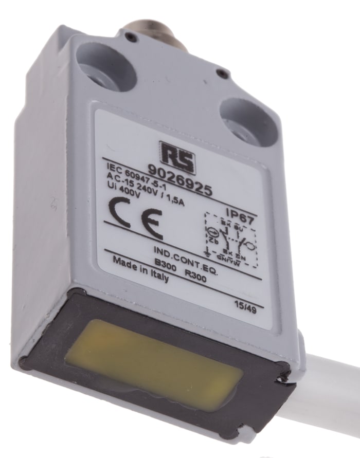 RS PRO Plunger Limit Switch, NO/NC, IP67, DPST, Die Cast Zinc Housing, 240V ac Max, 5A Max