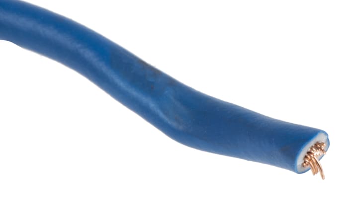 Zapojovací vodič plocha průřezu 1,5mm², prameny vodičů: 27/0,25 mm, Modrá, 750 V 100m H07V-K 16 AWG RS PRO