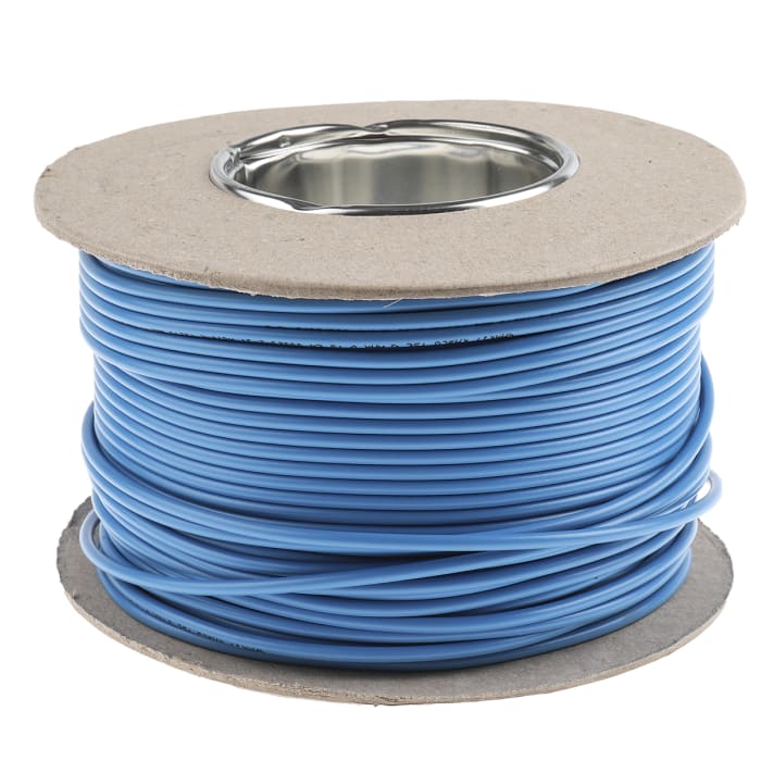 Cable de conexión RS PRO, área transversal 2,5mm² Filamentos del Núcleo 45/0.25 mm Azul, 750 V, long. 100m, H07V-K, 14
