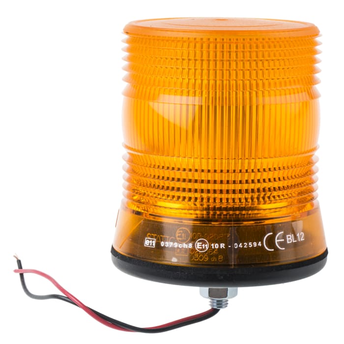 Balise clignotante à LED Ambre RS PRO, 10 → 100 V c.c.