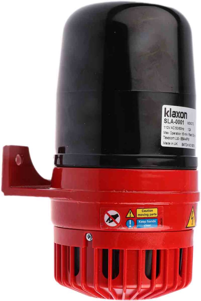 Klaxon Mono 72 Series Siren, 110 V ac, 120dB at 1 m, AC