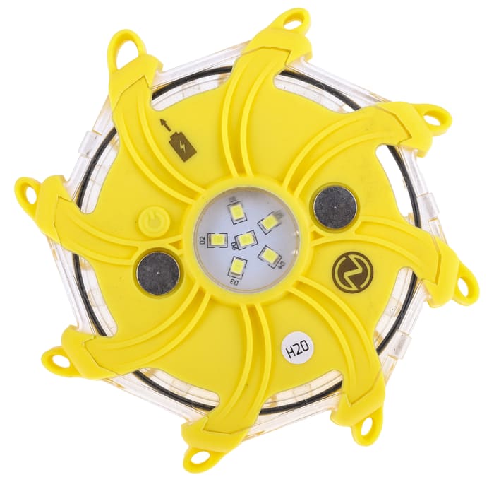 Nightsearcher Yellow Multiple Effect Beacon, Magnetic Mount, LED Bulb, IP65