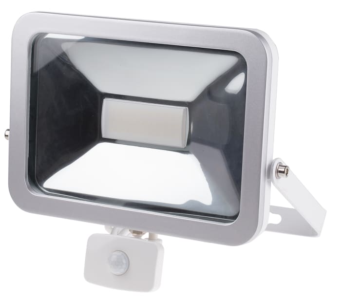 RS PRO, Security LED Floodlight, 1 LED, 30 W, 2100 lm, IP65 PIR, 230 V