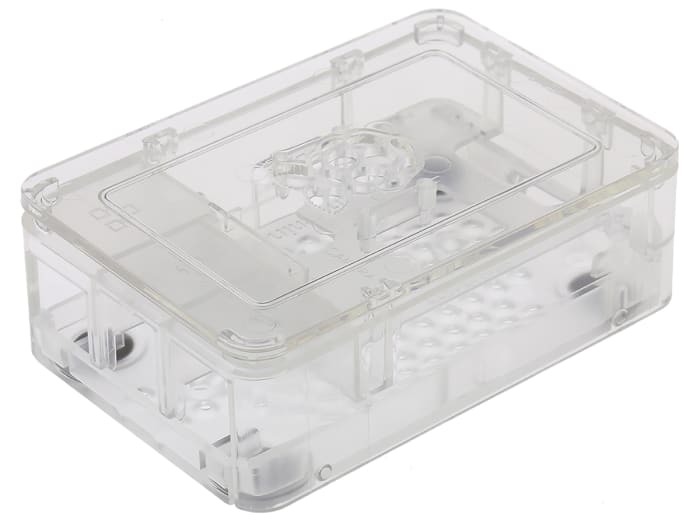 DesignSpark ABS Case for use with Raspberry Pi 2B, Raspberry Pi 3B, Raspberry Pi B+ in Clear
