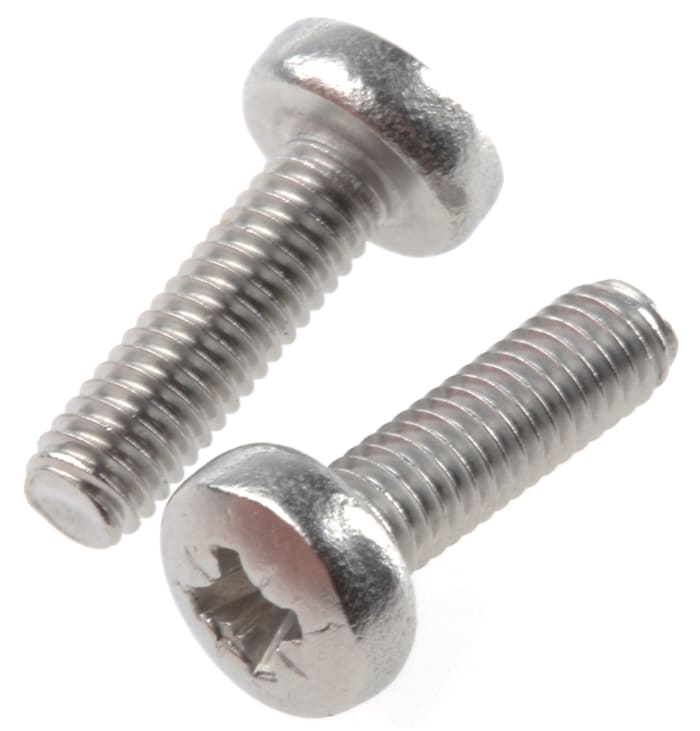 RS PRO Pozi M3 Pan Steel Machine Screws DIN 7985 x 8.0mm