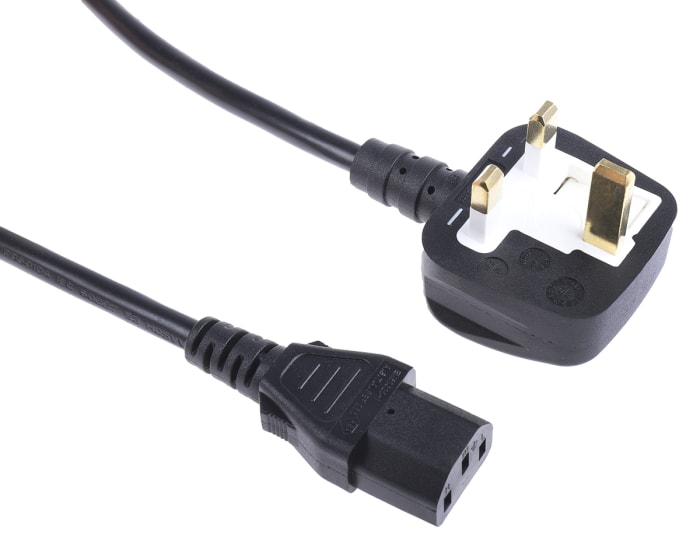 Cordon d'alimentation RS PRO, Connecteur CEI C13 Fiche britannique de type G, 10m, 10 A / 250 V
