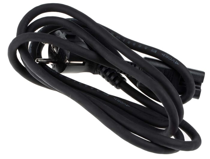 Cable de alimentación RS PRO Negro de 2m, con. A IEC C15, hembra, con. B CEE 7/7, macho, 250 V / 10 A