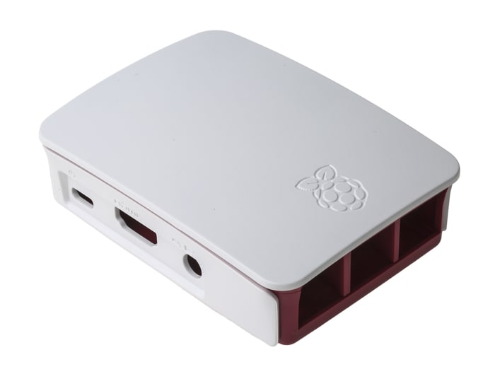 Raspberry Pi Plastic  Case for use with Raspberry Pi 2B, Raspberry Pi 3B, Raspberry Pi 3B+ in Red, White