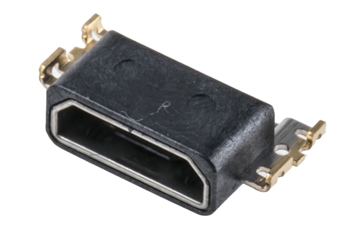 Hirose B 2.0 Micro USB Connector Receptacle, Right Angle