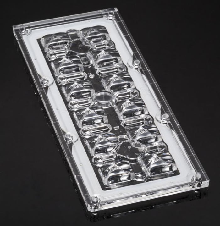 Ledil CS14055_STRADA-IP-2X6-T2, Strada-IP Series 12-Way LED Lens, Rectangular Beam