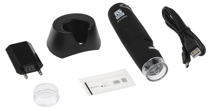 RS PRO USB Wifi Microscope, 1280 x 1024 pixels, 500 → 600X Magnification