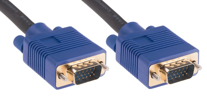 RS PRO Male SVGA to Male SVGA Cable, 1m Black