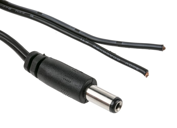 Cordon d'alimentation RS PRO, Connecteur Alimentation c.c. 2,1 mm Sans connecteur, 1.8m