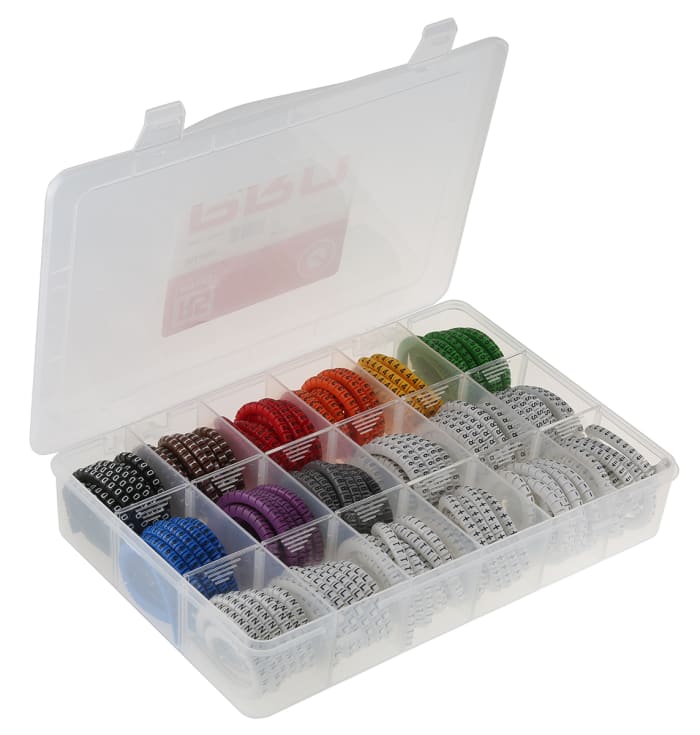 EPEC1C4500 RS PRO RS PRO Slide On Cable Marking Kit, 0.75 → 3.5mm, 4500 Markers 9140602