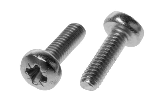 RS PRO Pozi M2.5 Pan A2 304 Stainless Steel Machine Screws DIN 7985 x 8.0mm