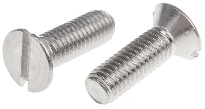 Tornillo mecánico con cabeza Cabeza avellanada con huella Ranura RS PRO, de Acero Inoxidable 25 mm Plano