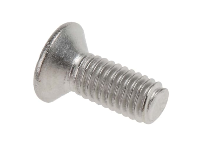 Tornillo de cabeza avellanada con huella Pozi RS PRO M3 x 8.0mm, paso de rosca 0.50mm, de Acero Inoxidable