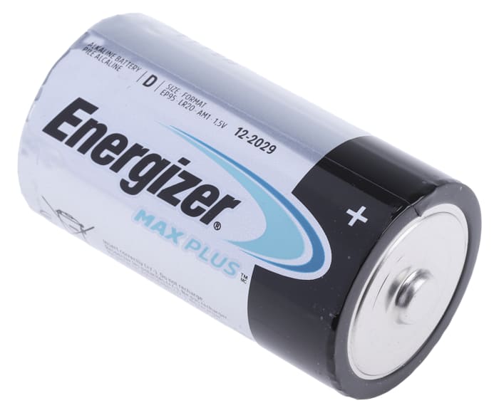 Pilas D de alcalina, Energizer MAX, 1.5V, 20Ah, terminal tipo Código RS