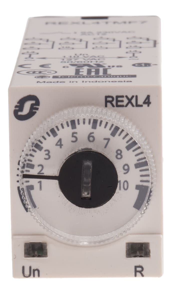 Relais temporisé Schneider Electric Harmony Time, 110V c.a., Enfichable, 4 contacts