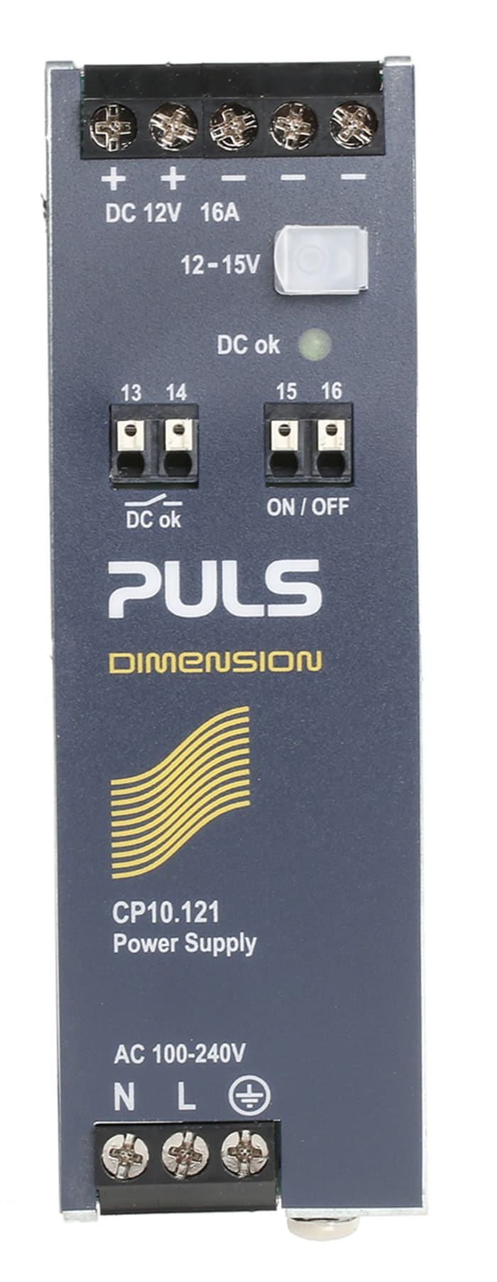 PULS DIMENSION DIN Rail Power Supply 240V ac AC Input 15V dc, 16 A Output DC 192 W