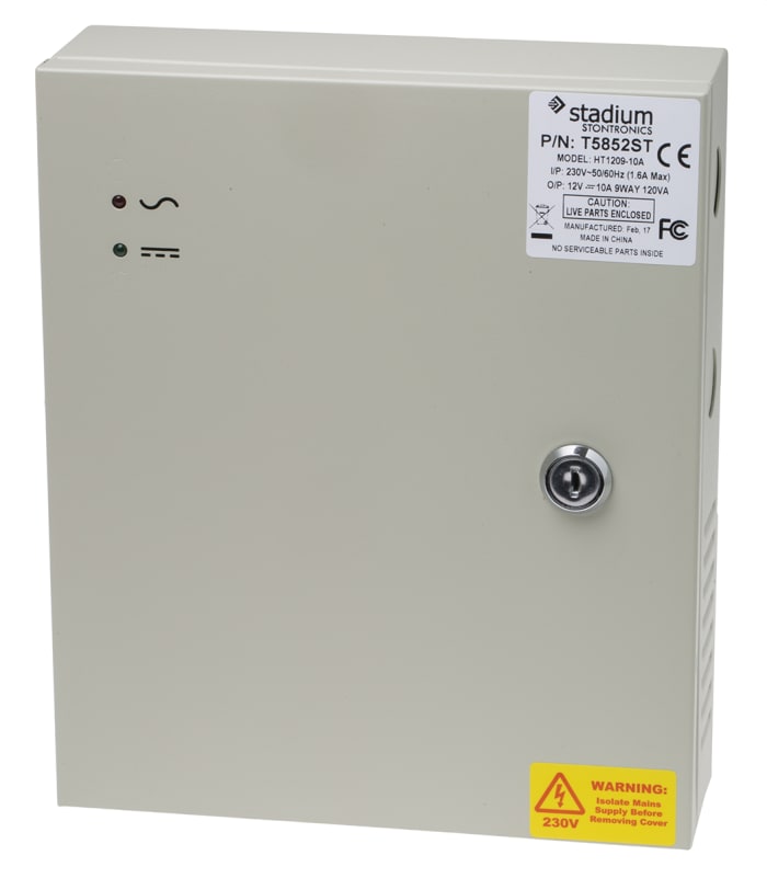 Spínaný napájecí zdroj 120W, počet výstupů: 9, výstup: 12V dc 10A Nástěnná montáž RS PRO