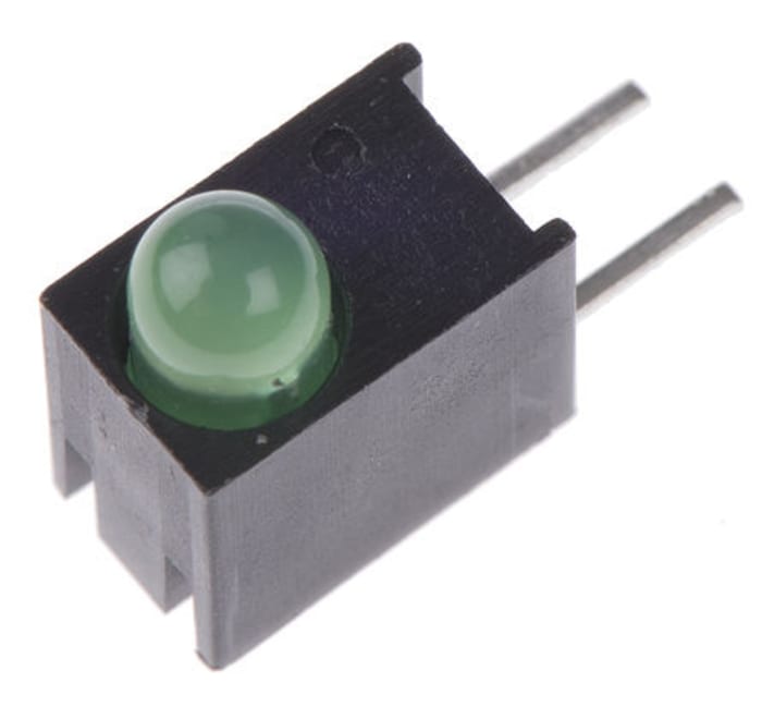 Dialight 551-0207F, Green Right Angle PCB LED Indicator 3mm (T-1), Through Hole