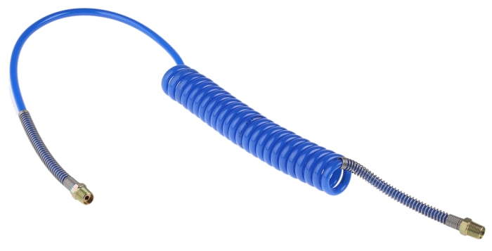 RS PRO 2m, Polyurethane Recoil Hose, with BSPT 1/4"" Male connector