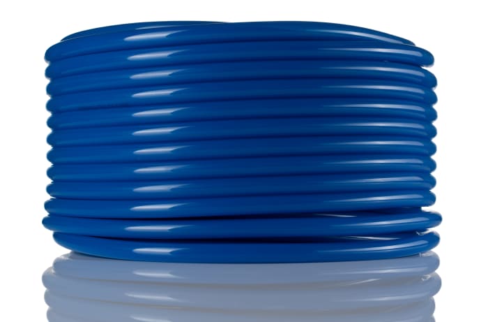RS PRO Compressed Air Pipe Blue Polyurethane 10mm x 30m CPU Series